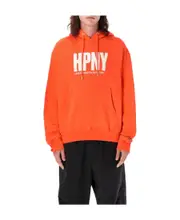 Heron Preston Logo Printed Drawstring Hoodie S,XS Orange