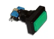 Arcade Game Illuminated Button rectangel for arcade & crane machines Green Jamma