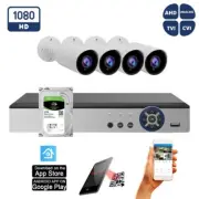 8 Channel HD 1080p Outdoor 4 CCTV Camera Security Surveillance System 4TB HDD