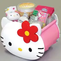 在飛比找Yahoo!奇摩拍賣優惠-日本進口 Hello Kitty 凱蒂貓 造型小花臉型置物盒