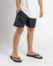 [Skylark] Skylark Boys' Solid Elastic Waist Shorts in Black Size 14 14 Black