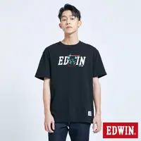 在飛比找momo購物網優惠-【EDWIN】男裝 鐵金剛聯名款 LOGO短袖T恤(黑色)