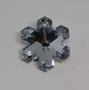 Swarovski Crystal Comet Argent Light CAL 20mm Snowflake 6704 Pendant; Rare