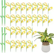 40pcs Fly Sticky Traps,GeeRic Dual-Sided Gel Trap Branch Type+20 Holder Bits Killer Flying Yellow Sticky Insect Traps for in/Outdoor Protect Plant for White Flies, Mosquitos, Fungus Gnats