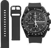 Watch Band for Omega X Swatch Moonswatch Watch Strap Speedmaster 20MM Quick Release Rubber Watch Strap Replacement