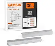 [KAMSIN] 30 Gauge V Nails 10.3mm Head Diameter 12mm Length Hard Wood Type V Nails for V Nail Gun Picture Frame Joiner Pneumatic Air Power Joining Nail Gun 4,000 PCS/Box