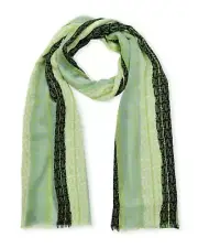 New ARMANI JEANS Green AJ LOGO Printed Long Scarf Shawl Pashmina