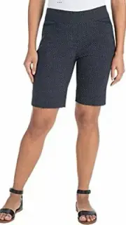 Hillary Radley Women’s Pull On Bermuda Shorts Navy Size Large