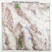 Printed Image Death Valley National Park Topographical Map Bandanna California