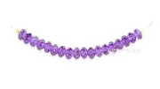 18 Cubic Zirconia Rondelle Beads 6mm Amethyst P. #64215