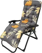 AevQuas Sun Lounger Cushions Only, Rocking Chair Cushion with 6 Ties and Fixed Top Cover Anti-Slip Sunbed Garden Recliner Chair Cushion for Outdoor Beach Porch Swing Patio (No Chair) (Fallen Leaves)