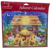 Animals Nativity Manger Scene Advent Calendar Baby Jesus American Greetings, NEW
