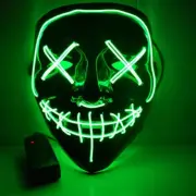 V for Vendetta Guy Fawkes LED Light Up 3 Mode Costume Cosplay Mask GREEN