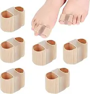 6 Pack Toe Separators, Bunion Corrector for Women Men, Hammer Big Toe Straightener for Overlapping Breathable and Bunion Pain Relief(COLOR:Skin tone)