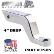 Andersen 4" Hitches Alumistinger Hitch Ball Mount Draw Bar Receiver Drop or Rise
