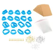 Polymer Clay Cutters, 118 Pcs Clay Cutters Polymer Clay Earrings Kit, Blue