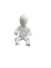 BABY MANNEQUIN - Seated gloss white