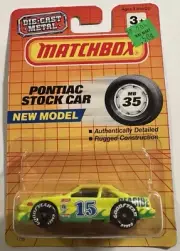 Matchbox Pontiac Stock Car Die-Cast Metal #15 MB238 New Sealed