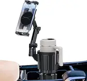 Cup Holder Phone Holder for Car | 2-in-1 Cup Expander with Phone Holder for Car | Automotive Adapter Multifunctional for Most Smartphones and Water Bottle