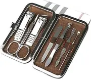 Nail Clippers Nail kit Manicure Set, 19/10/7Pcs Stainless Steel Professional Scissor Travel Suit with Box Toe Trimmer Manicure Cutter Kit Nail Tools(7pcs White Black)