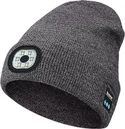 [Generic] Hat with Light, Light Up Hat for Men, Rechargeable LED Waterproof Hat for Men – Washable Winter Warm Knitted Hat for Adults