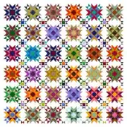 QUINTESSENTIAL STARS - 87" x 87" - Quilt-Addicts Pre-cut Patchwork Quilt Kit`