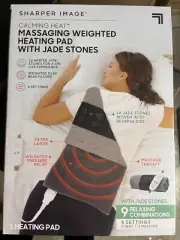 Sharper Image Calming Heated Body Massager 4 lb Weighted 16 Jad stone 9 combo