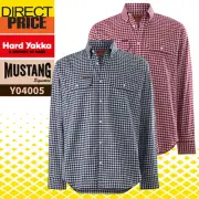 Yakka - Mustang Signature Formal Check Shirt 100% Cotton long sleeve Y04005