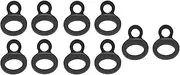 10PCS O Type Anchor Hooks, Black Stainless Steel Tie Down Strapping Rings for Secure Tether, Ropes, Bungee Cords, Mainly Used for Trailer Bike Truck, Easy to Install