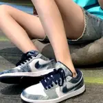 AIR JORDAN 1 LOW SE WASHED DENIM 丹寧 牛仔藍 男女鞋 休閒鞋 CZ8455-100