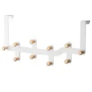 10X Hook Wood Hooks over the Door Home Bathroom Organizer Rack Clothes Coat3634