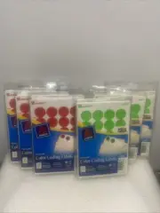 Lot of 6 Color Coding Removable Labels 1008/pk, 0.75" Round, Red, Green