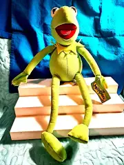 KERMIT the FROG New with Tag Plush The MUPPETS 9.5" Tall Sitting 18" Tall Layng