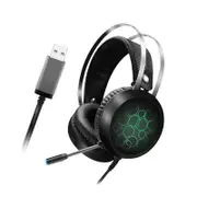 X1 Professional Virtual 7.1 Gaming Headset RGB Light Headphone USB Wired with Mic for PC Computer Xbox One PS4 7.1USB-LONGWHEAT STYLE