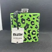 Blush Green Electric Animal Stainless Steel Metal Flasks, 6oz