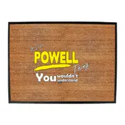 Powell V1 Surname Thing - Funny Novelty Doormat Man Cave Floor mat