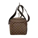 LOUIS VUITTON 路易威登 肩背包 格紋DAMIER EBENE OLAV N41442 PM 棕色 聚乙烯