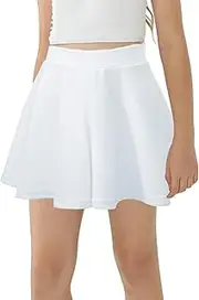 [KEOYA] Girls Sport Tennis Skirts with Shorts Active High Waist Golf Skort Quick Drying Flowy Skirt