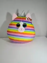 Squish-a-Boo Pastel Striped Cat TY 10" New Heather Pastel Striped Cat