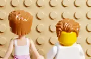New LEGO Unisex Wig Hair NOUGAT Light Brown Swept Combed Back Wavy Top Sides