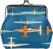 [CWAGFEQZ] Wallet Women,Coin Purse,Change Purse for Women,Retro Style Ancient Airplane