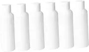 VICASKY 6Pcs Creative Empty Travel Bottles Refillable Liquid Containers for Cosmetics Shampoo and Soap White Bottles with Easy for Travel and Storage