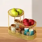 3 Tier Fruit Basket Fruit Bowl Bread Basket Vegetable Rack for Veggie Onion
