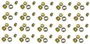 80PK Brass Compression Sleeve Ferrules For Tube Which Measures 1/4" OD