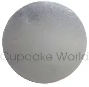 NEW! 8" PACK OF 5PC SILVER ROUND CARDBOARD CAKE BOARDS FOR CRAFT CAKES CUPCAKES