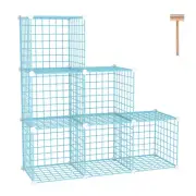 Wire Cube Storage, 6 - Cube Organizer Metal C Grids, Modular Shelves Units, C...