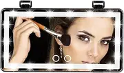 LED Vanity Mirror for Car Visor, Rechargeable Makeup Mirror With Lights for Truck SUV Rear View Mirror, Touch Screen Shading Cosmetic Mirror (Black)