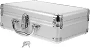 Veemoon Portable Tool Box Organizer Aluminum Case Briefcase Hard Case for Men Metal Storage Box for Hiking