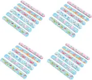 KOMBIUDA 40Pcs Cartoon Design Slap Bracelets for Bright Creature Wristbands Comfortable Party Favors for Under Sea Theme Birthday Supplies Classroom Prizes