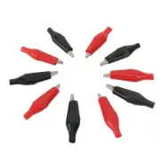Metal Alligator Clip Electrical Clamp Testing Probe Meter 28mm with Plastic Boot